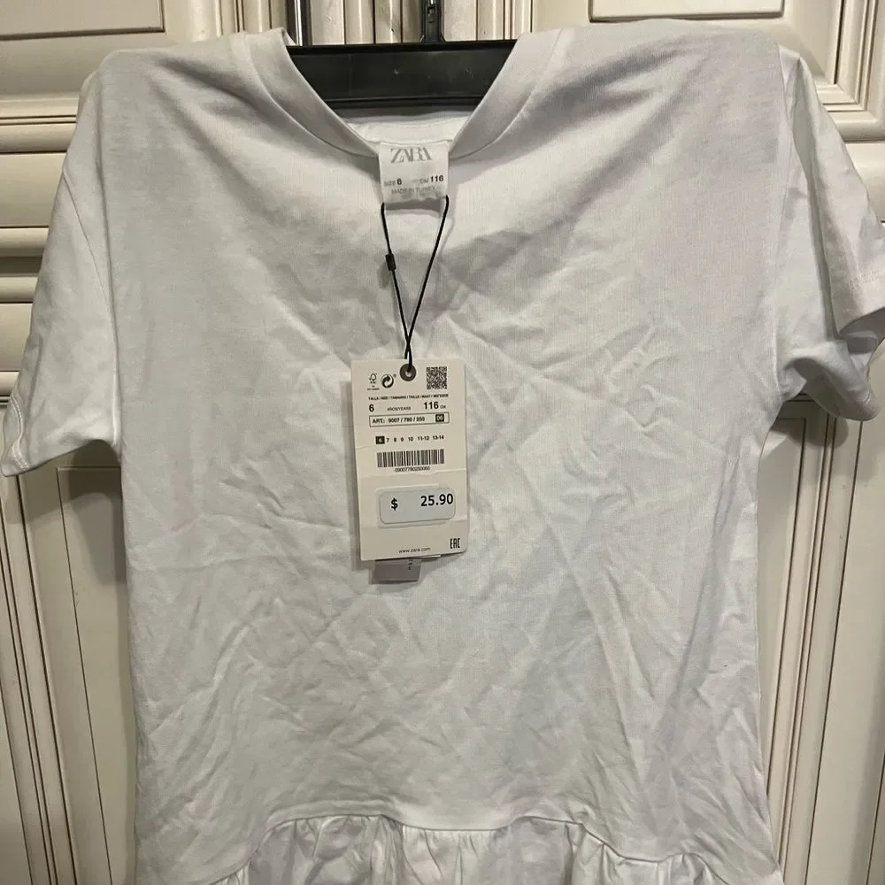 Zara Girls White Dress 8